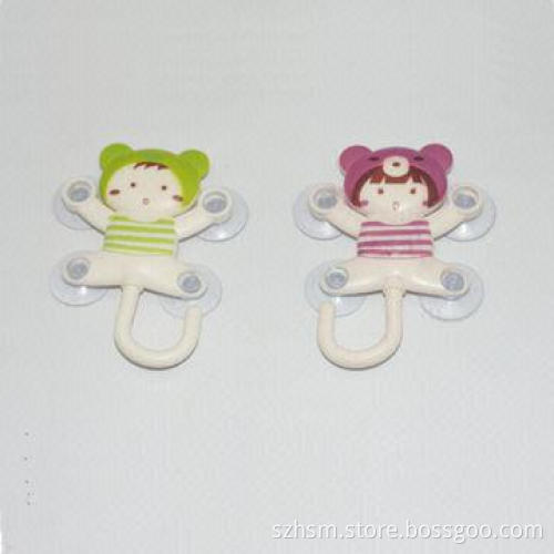Lovers' Cartoon Traceless Suction Hooks in Colorful Design